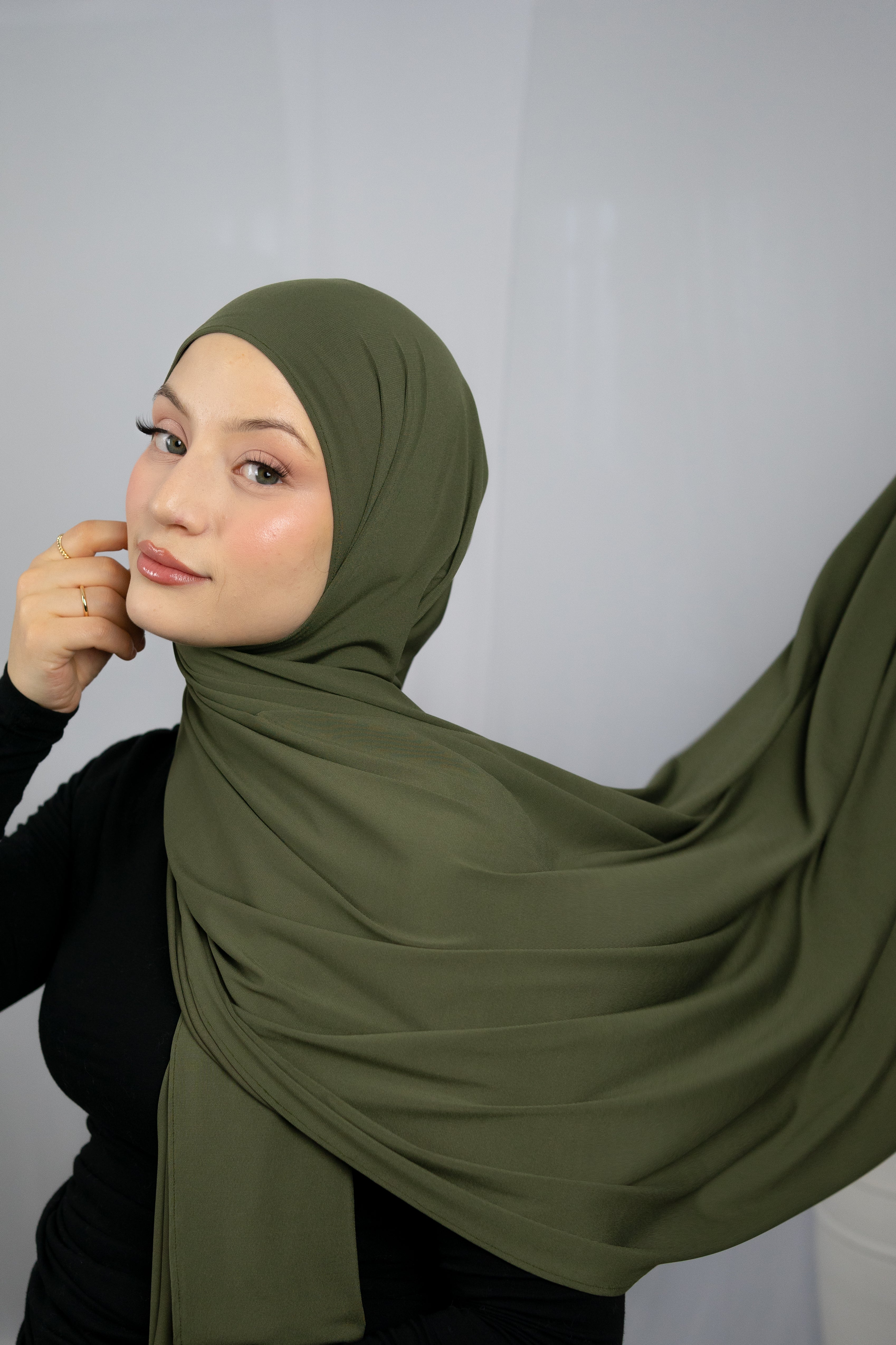 JERSEY -HIJAB IN KHAKI