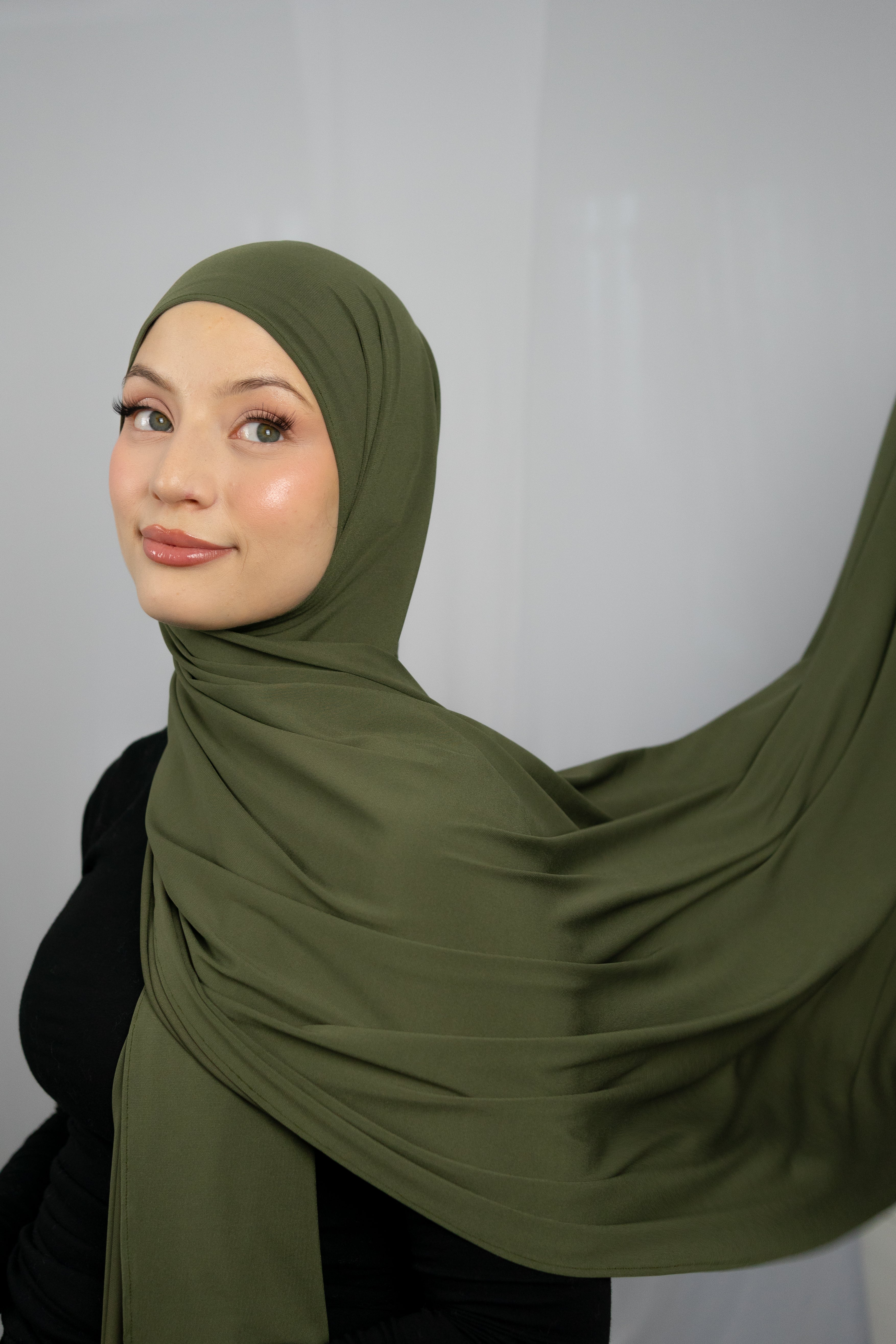 JERSEY -HIJAB IN KHAKI