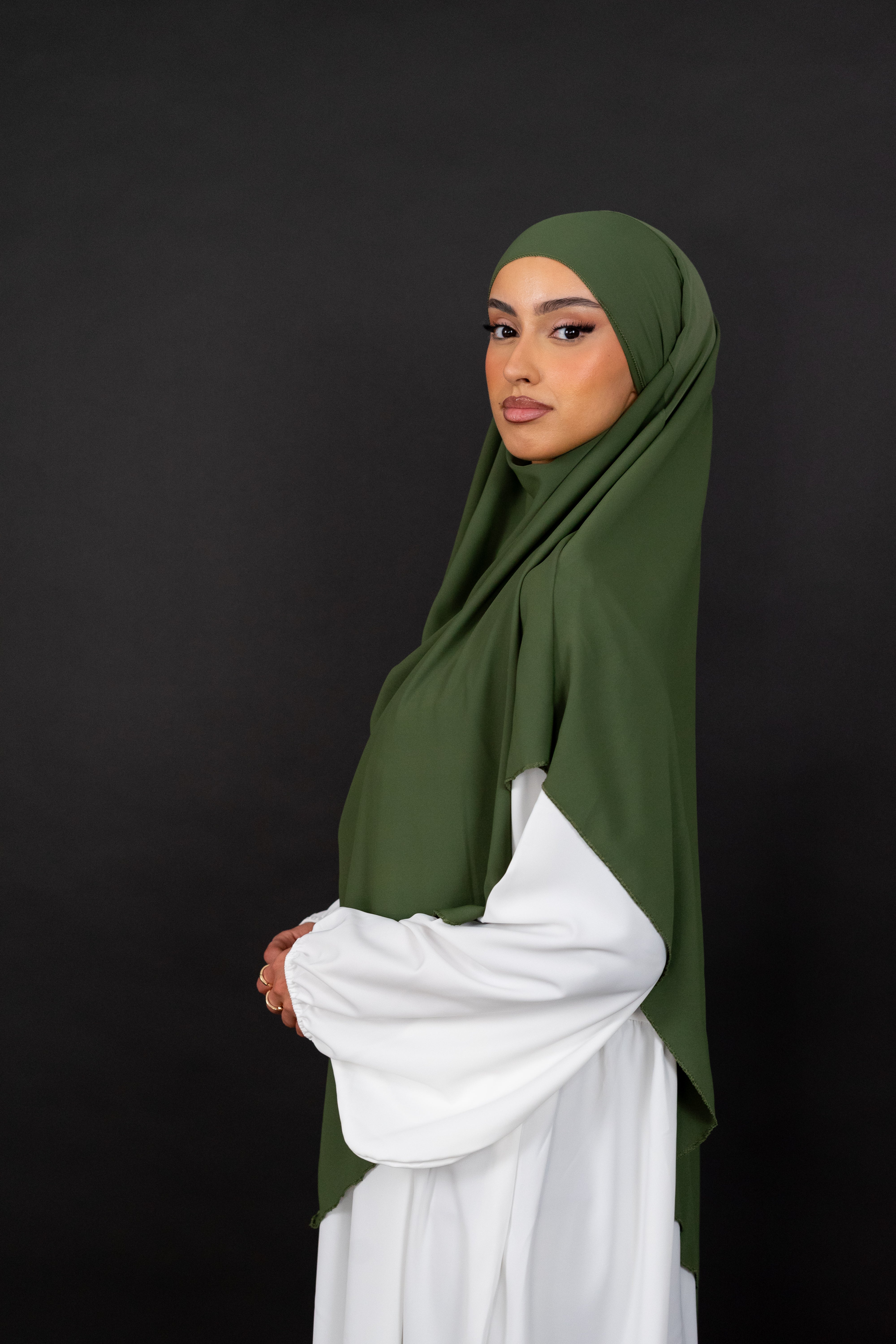 Eleganter Khimar in der Farbe Khaki