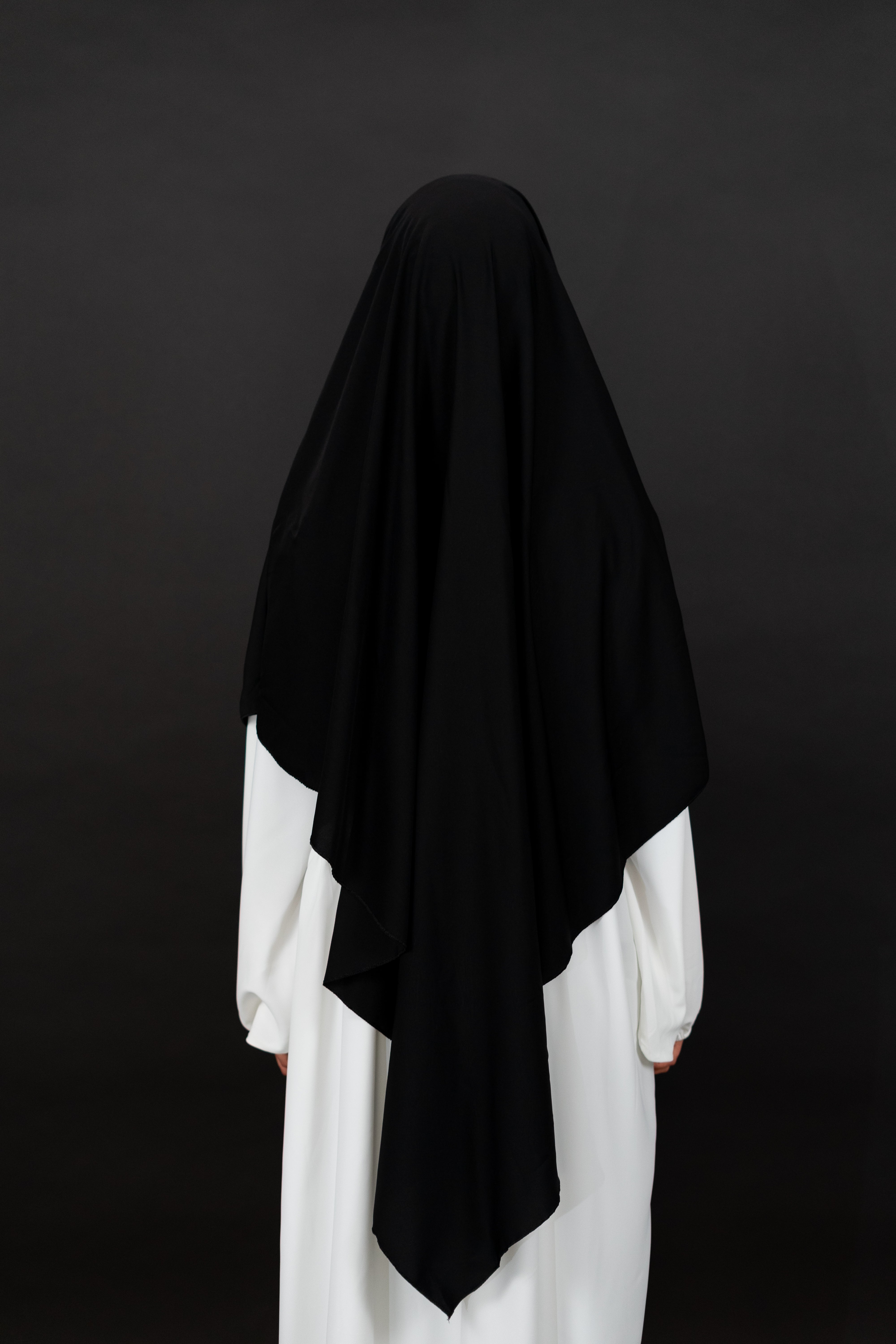 Eleganter Khimar in der Farbe Schwarz