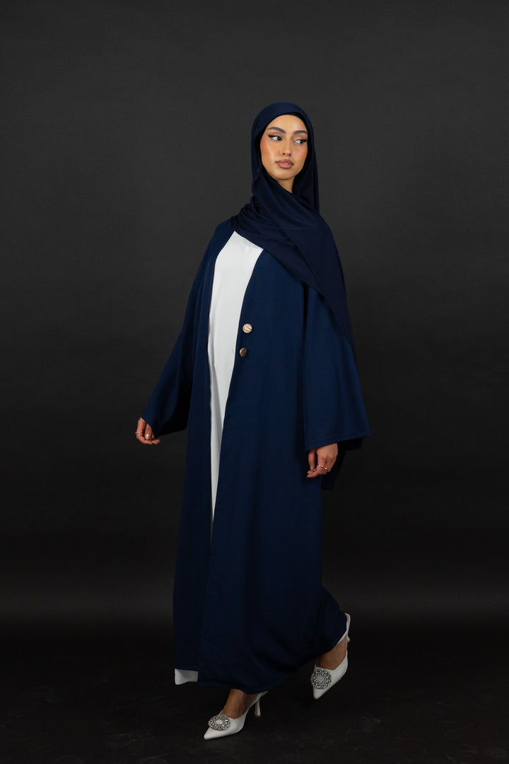 Eleganter Kimono mit Goldenen Knopf-Highlights