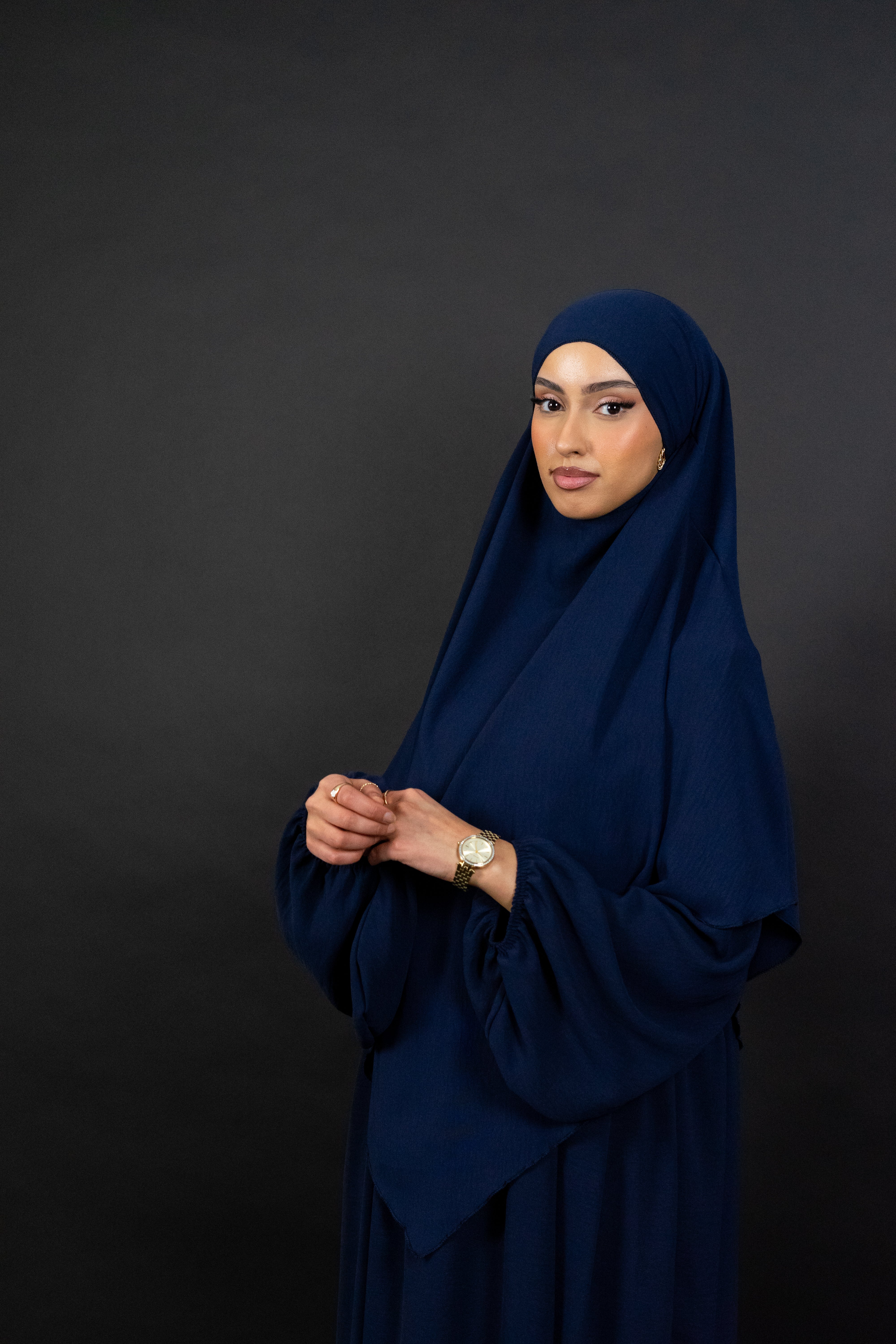 Nadira Abaya Set in Marineblau