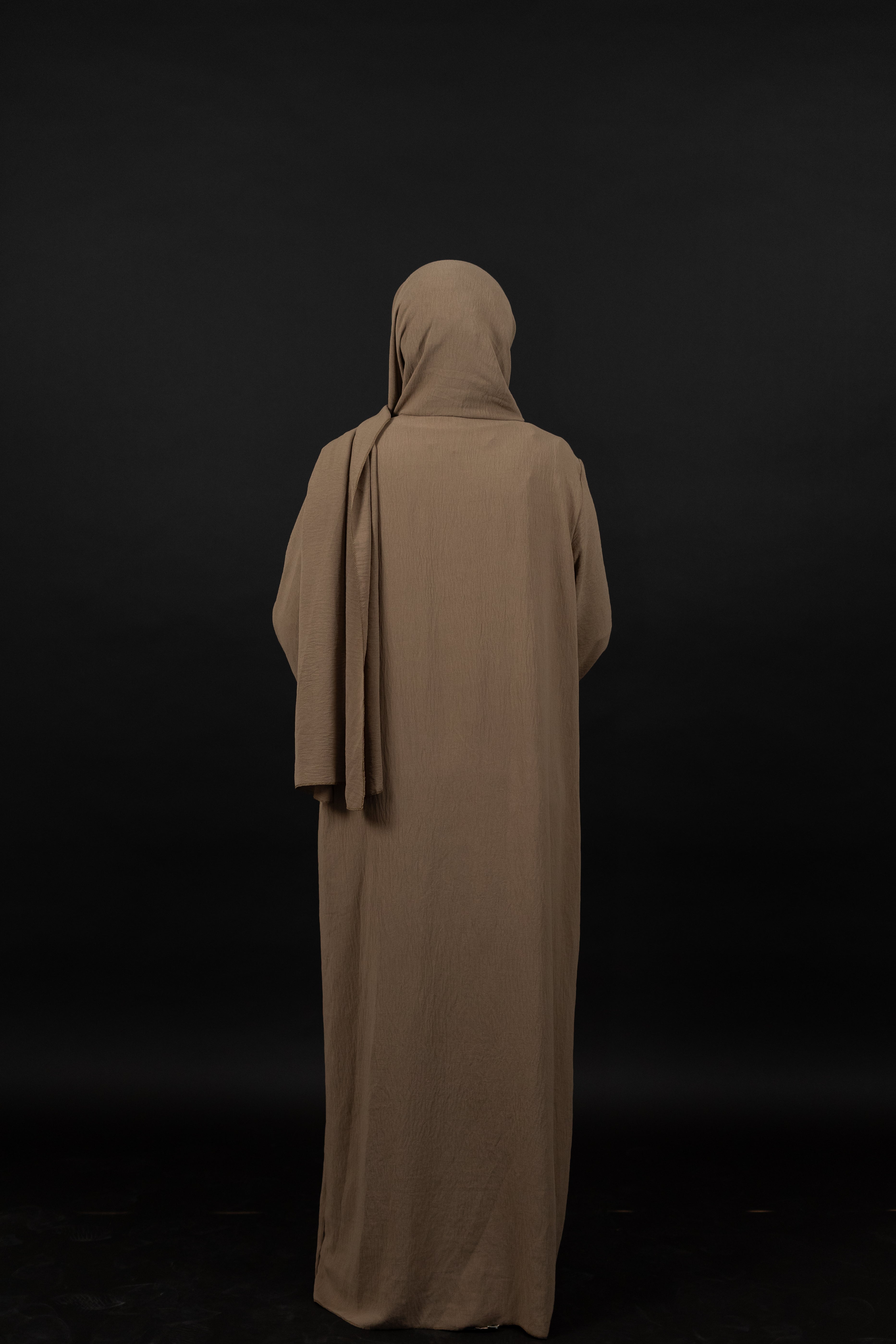 Taupe Abaya mit integriertem Hijab