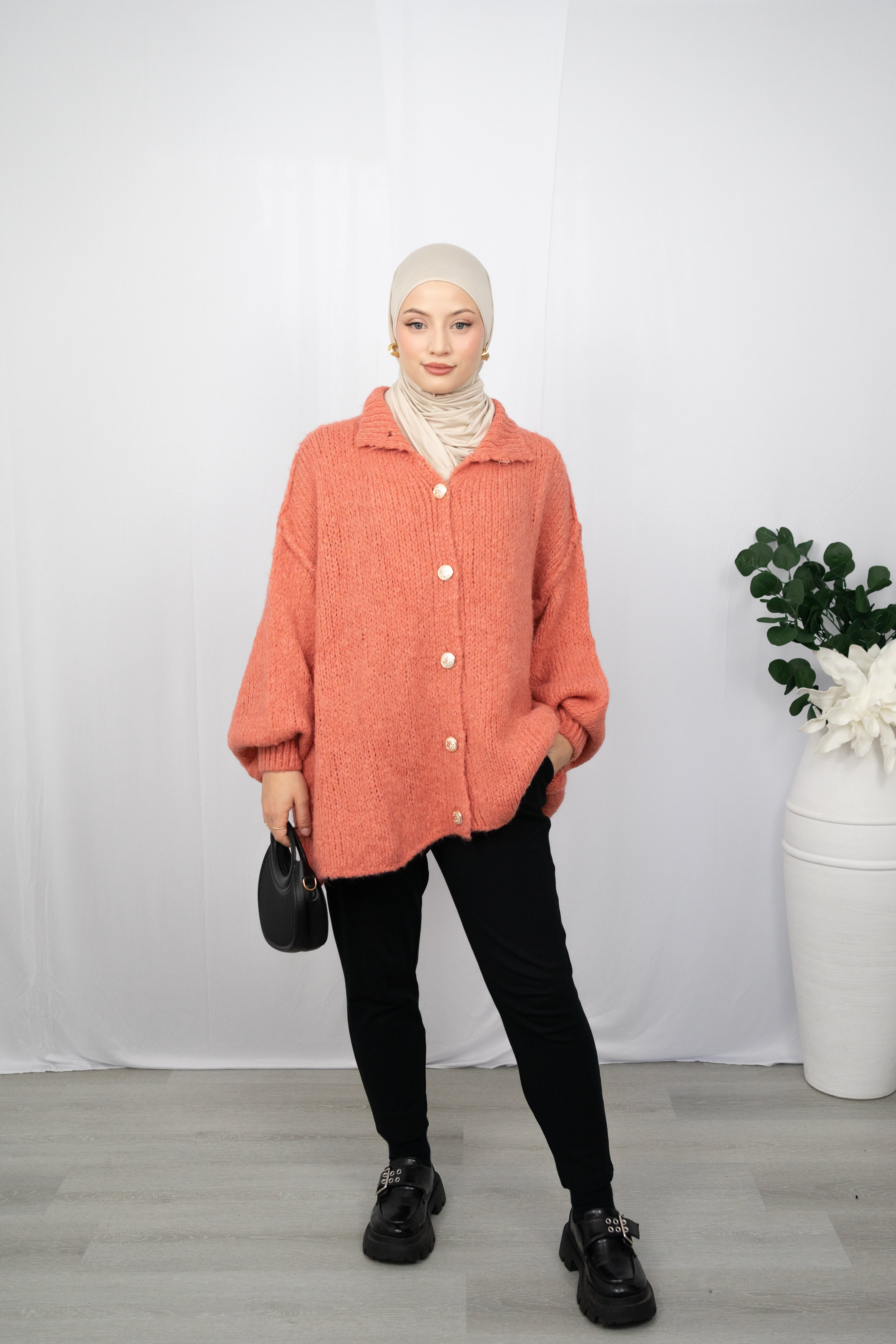 DIELLA CARDIGAN IN ROST